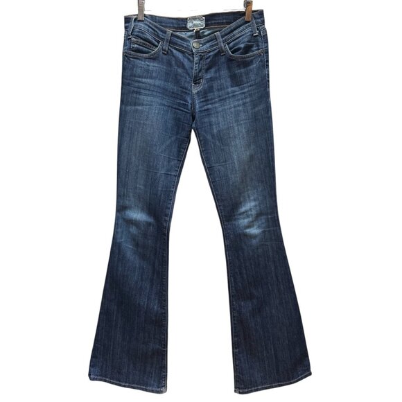 Current/Elliott Jeans The Low Bell Distressed Low Rise Flare Boho‎ Size 27 - Picture 1 of 4